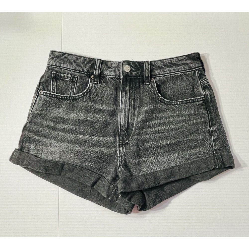 Pacsun Mom Shorts Women's 27 Black Cuffed Biker Moto Grunge Punk Vixen